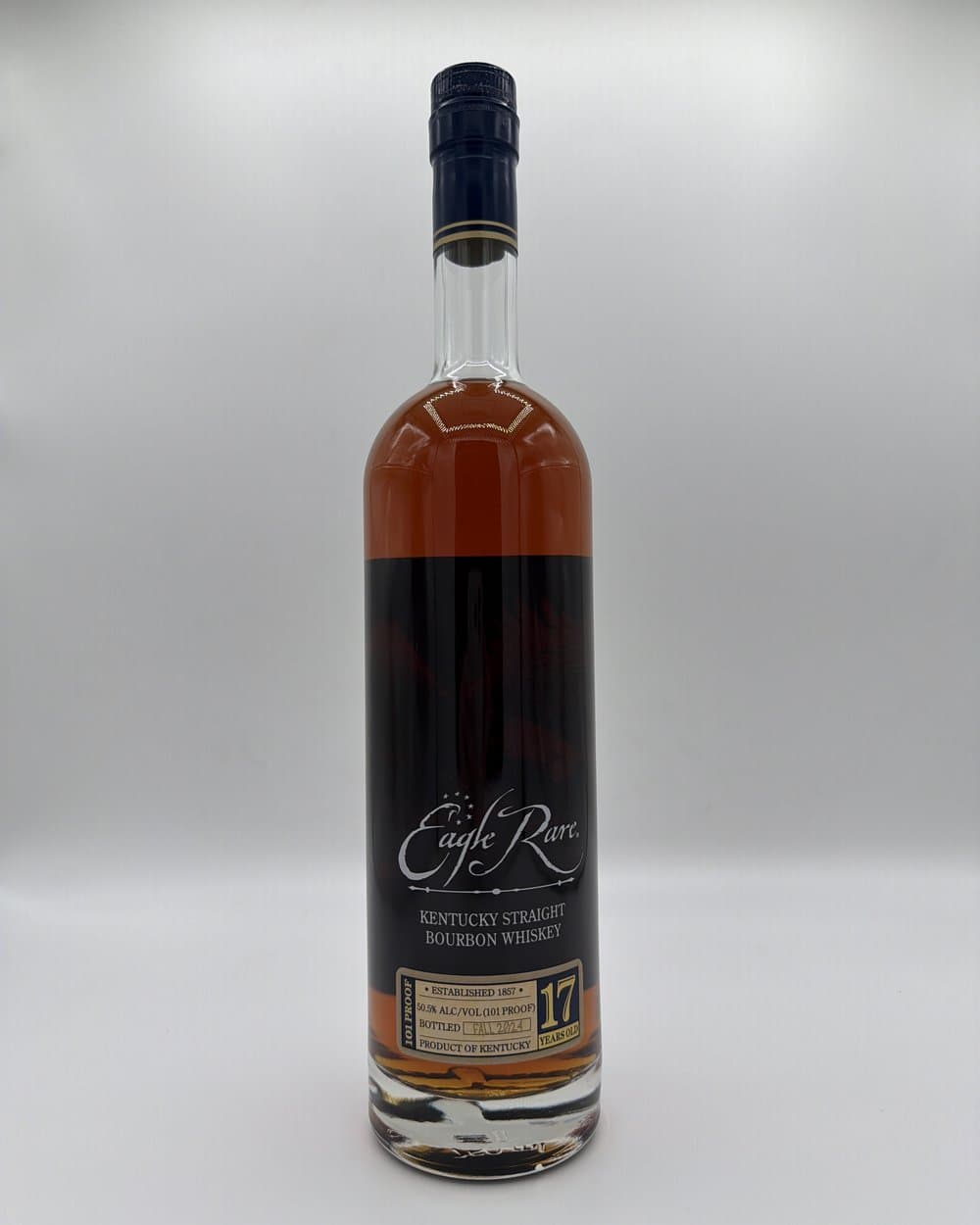 Eagle Rare 17 at intake: label sharp, even light