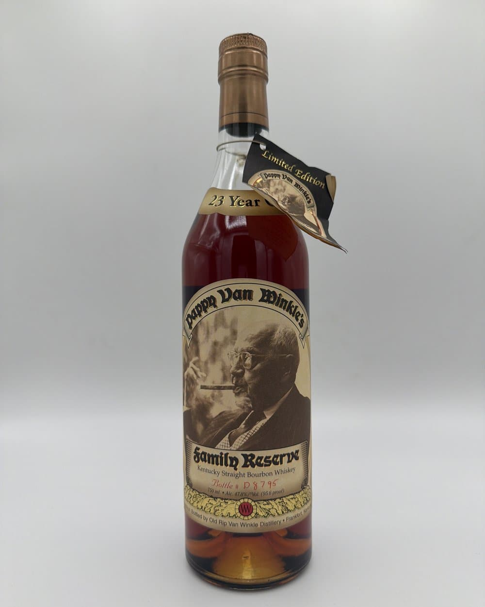 Pappy 23 at intake: front label, plain background